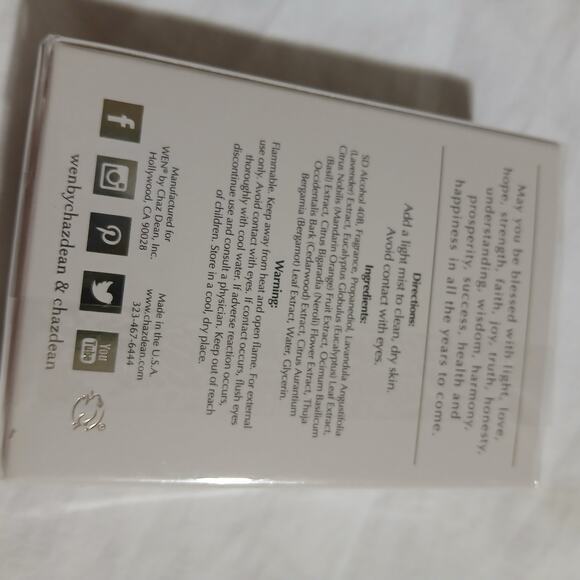 NIB Sealed Wen Fragrance Collection by Chaz Dean Light EDP 1.7oz - Picture 4 of 8